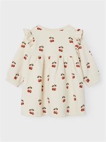 Lil Atelier Cherries Baby Sweat Kjole Ronja Whitecap Gray